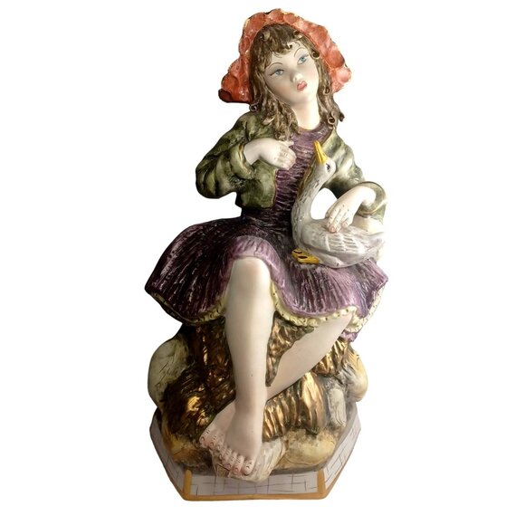 Antique Vtg Italian Girl Boy Victorian Peasant Children Capodimonte BENACCHIO 2 - Picture 15 of 16